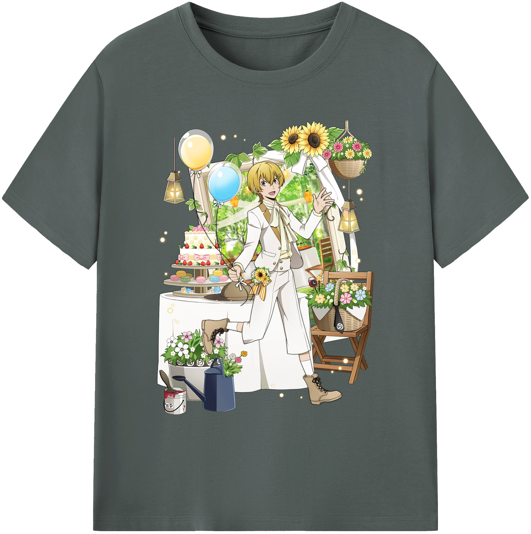 文豪ストレイドッグス Bungo Stray Dogs 綿100％ メンズ半袖Tシャツ｜肌触りやわらか＆通気性
